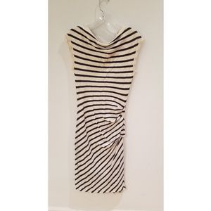 James Perse Black Striped Ruched Dress Size 1